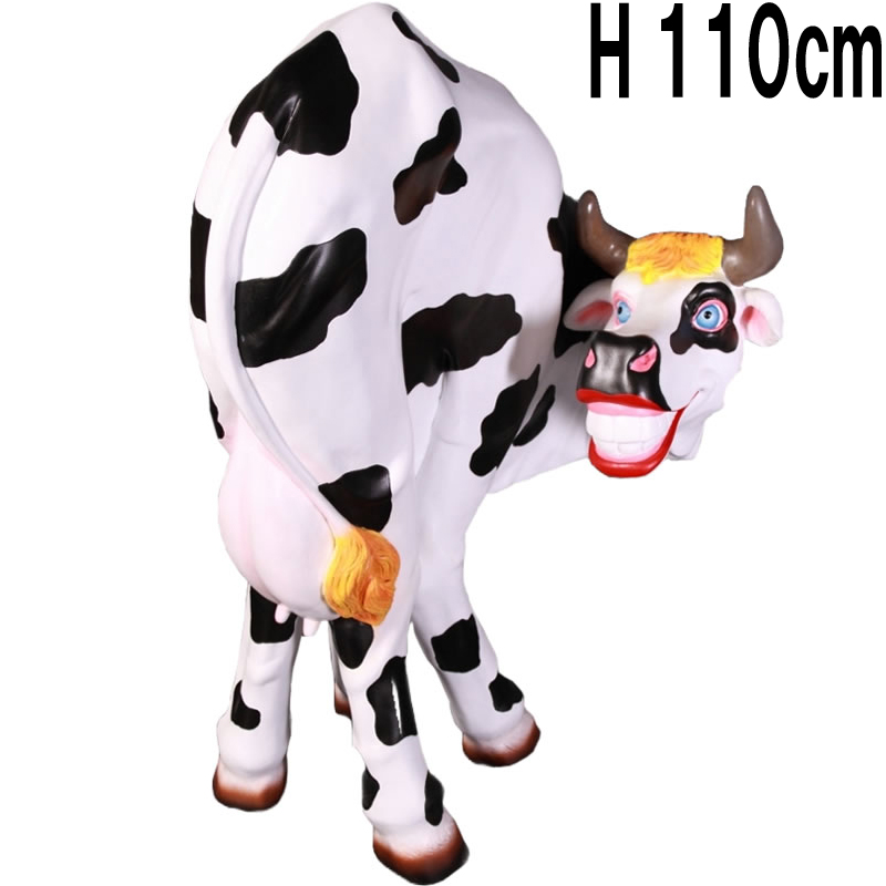 愉快な乳牛 Funny Cow   FRPアートオブジェ 【商品番号：m-fr080140】