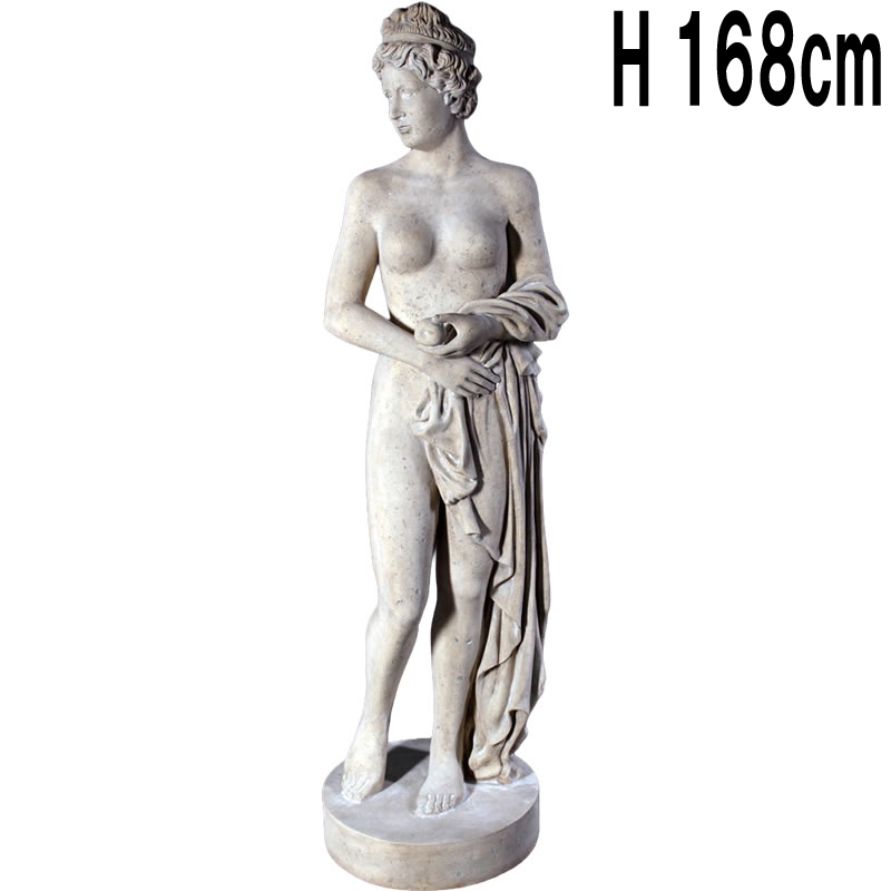 リンゴを持つヴィーナス 高さ168cm Venus Holding Apple  FRPアートオブジェ 【商品番号：m-fr090041RS】