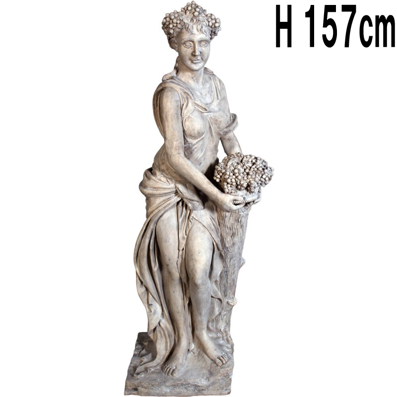 季節の乙女(秋) 高さ157cm Four Seasons - Autumn -  FRPアートオブジェ 【商品番号：m-fr090058RS】