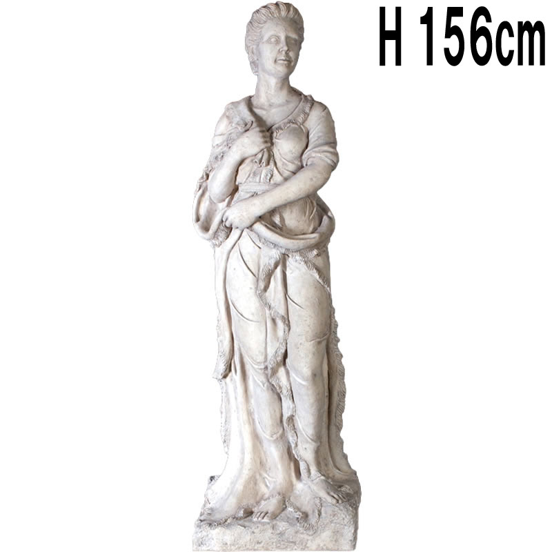 季節の乙女(冬) 高さ156cm Four Seasons - Winter -  FRPアートオブジェ 【商品番号：m-fr090060RS】