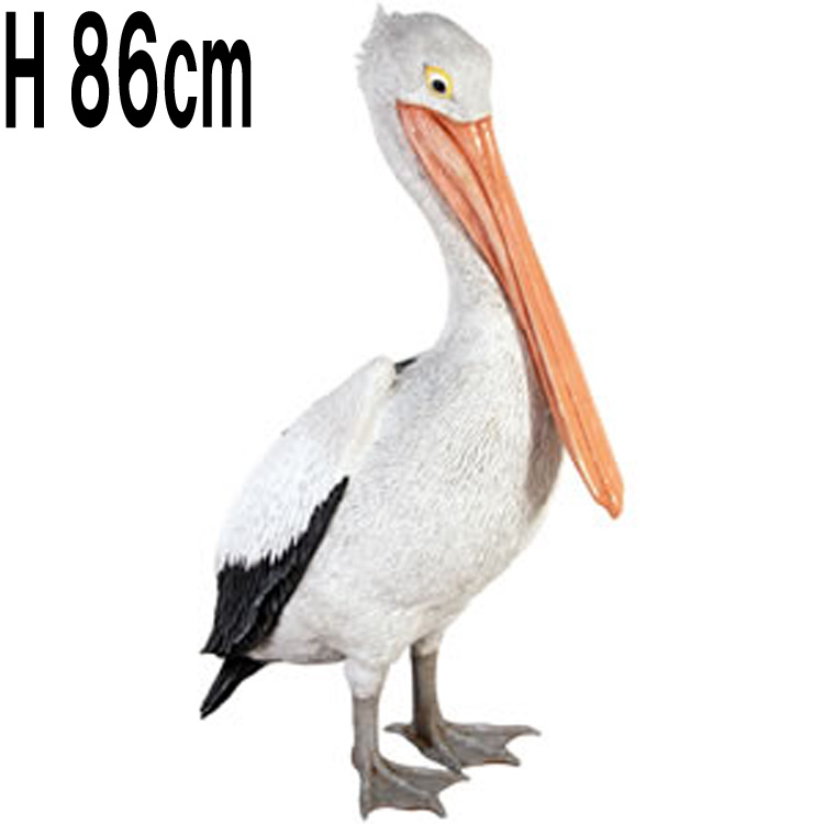 おすましペリカン / Standing Pelican  FRPアートオブジェ 【商品番号：m-fr090073】
