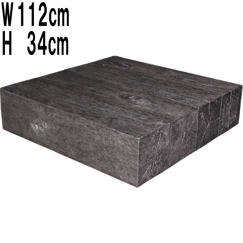 木材風ローテーブル / Old Lumber Coffee Table  FRPアートオブジェ 【商品番号：m-fr100027】
