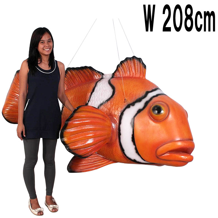 巨大クマノミ・吊り下げタイプ / Giant Clown Fish - Hanging  FRPアートオブジェ 【商品番号：m-fr100089】