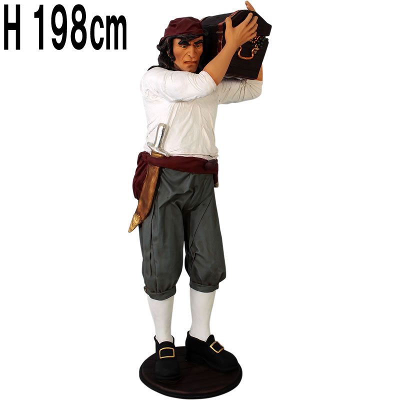 海賊の宝探しトレジャーハンター Treasure Hunter  FRPアートオブジェ 【商品番号：m-fr110051】
