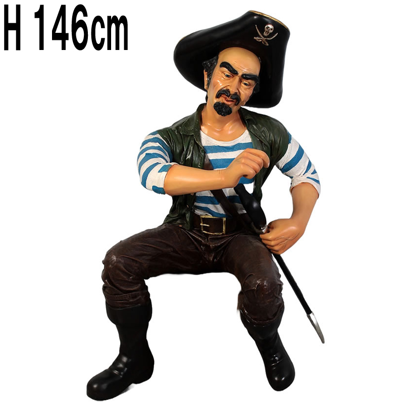 海賊ペドロ Pirate Pedro  FRPアートオブジェ 【商品番号：m-fr110054】