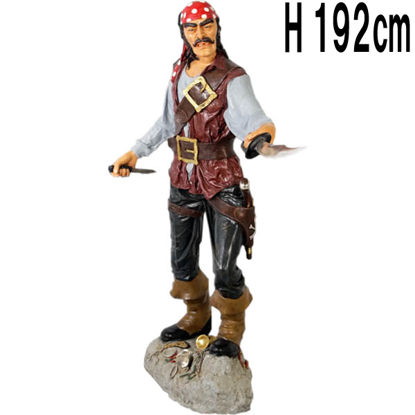 海賊クリストバル Pirate Cristobal FRPアートオブジェ 【商品番号：m-fr110063】