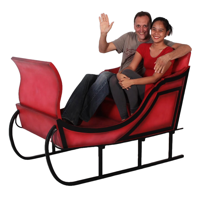サンタクロースのソリ（ソリのみ） Sleigh Jumbo  FRPアートオブジェ 【商品番号：m-fr110096】