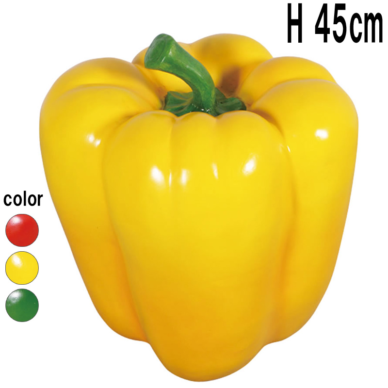 黄パプリカ / Yellow-Bell Pepper  FRPアートオブジェ 【商品番号：m-fr130042YE】