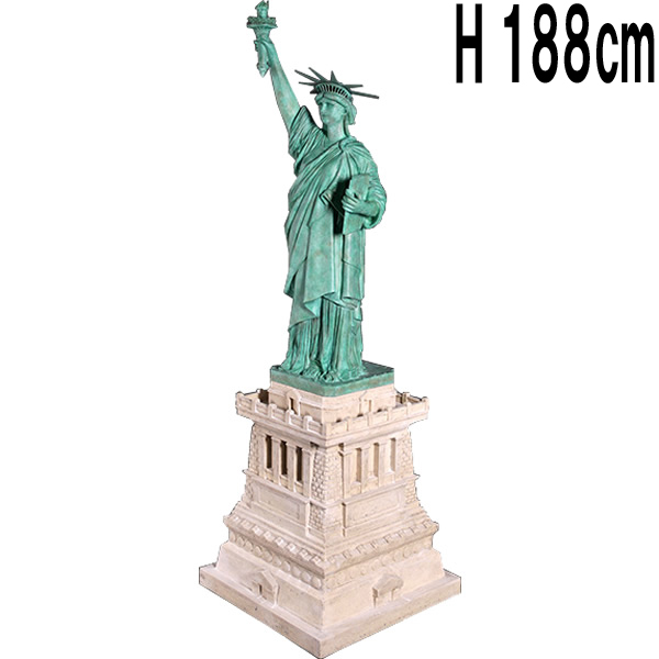 自由の女神（台付き） Statue of Liberty on Base FRPアートオブジェ 【商品番号：m-fr130049】