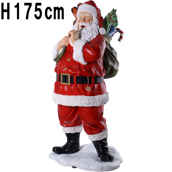 プレゼント一杯のサンタ Santa with Toys 6ft. FRPアートオブジェ 【商品番号：m-fr140004】