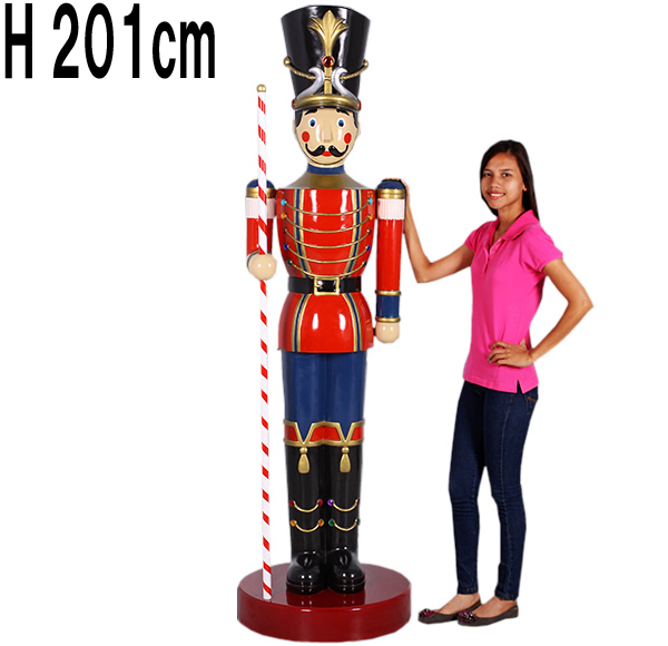 バトンを持つおもちゃの兵隊200cm Toy Soldier with Baton 6.5ft. FRPアートオブジェ【商品番号：m-fr140006】