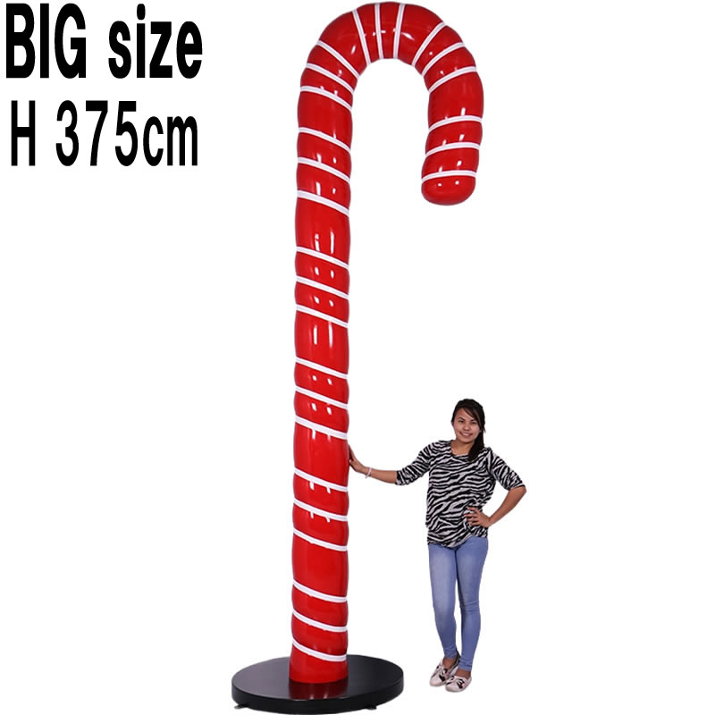 巨大キャンディ ケイン高さ3.75m / Candy Cane 12ft.  FRPアートオブジェ 【商品番号：m-fr150010】