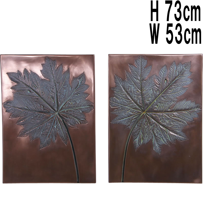 壁掛けアート・パパイヤ・ブロンズ仕上げ / Papaya Wall Plaques - Negative  FRPアートオブジェ 【商品番号：m-fr150161】