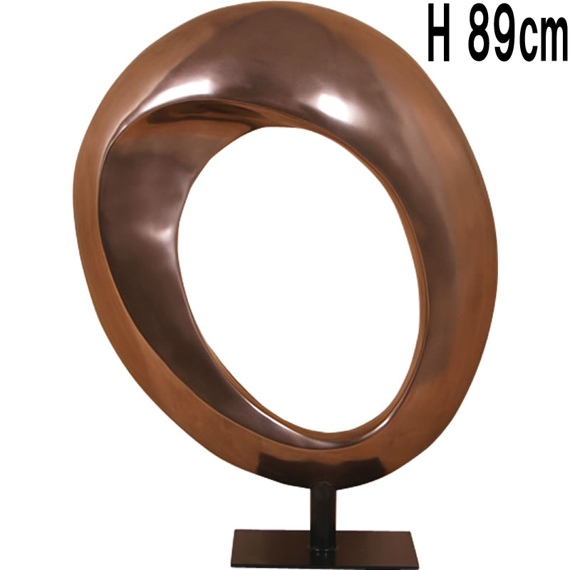 リングアートオブジェ（台座付き） / Hoop Sculpture  FRPアートオブジェ 【商品番号：m-fr150175】