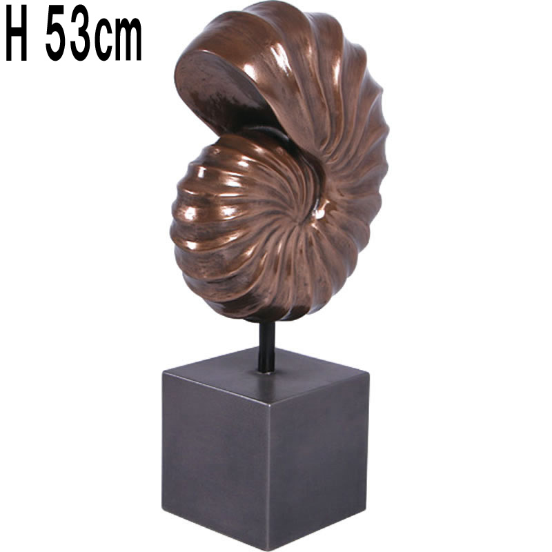 オウムガイ化石・小型（台座付き） / Nautilus Shell Table Ornament  FRPアートオブジェ 【商品番号：m-fr150187】