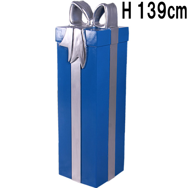 細長いプレゼントボックス Present F Ribbon　FRPアートオブジェ 【商品番号：m-fr150240】