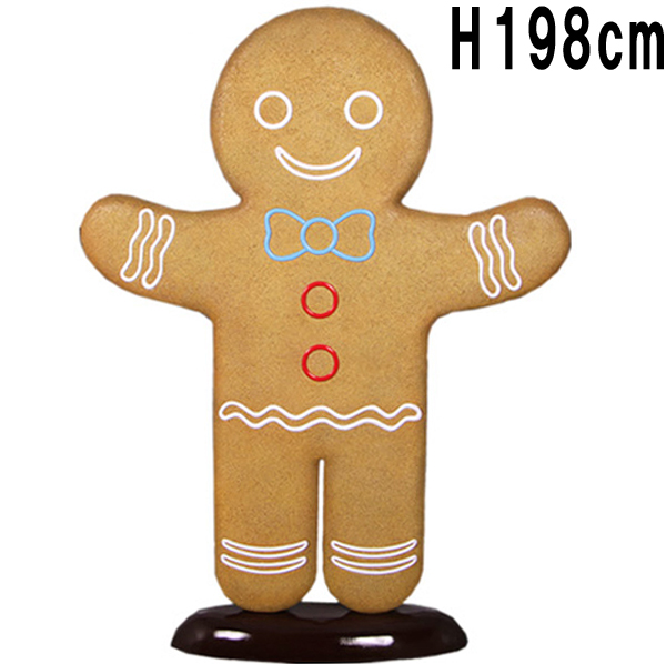 ジンジャーブレッド Gingerbread Man 6ft. FRPアートオブジェ 【商品番号：m-fr160205】
