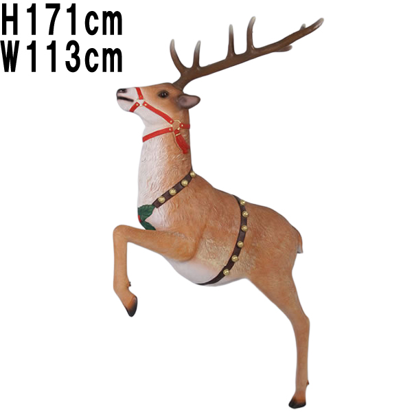 トナカイ 壁掛け用 Reindeer Wall Decor FRPアートオブジェ 【商品番号：m-fr170017】