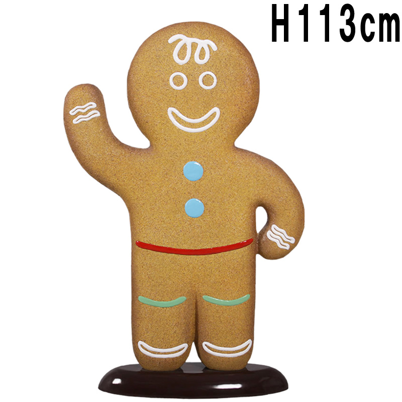 ジンジャーブレッド ボーイ Gingerbread Boy 45" H FRPアートオブジェ 【商品番号：m-fr170058】