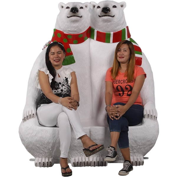 クマ ベンチ オブジェ