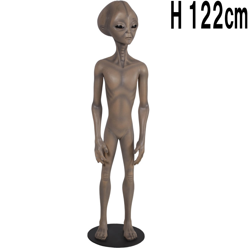 ロズウェル地球外生命体エイリアン  Roswell Grey Alien 4ft.  FRPアートオブジェ 【商品番号：m-fr170230】