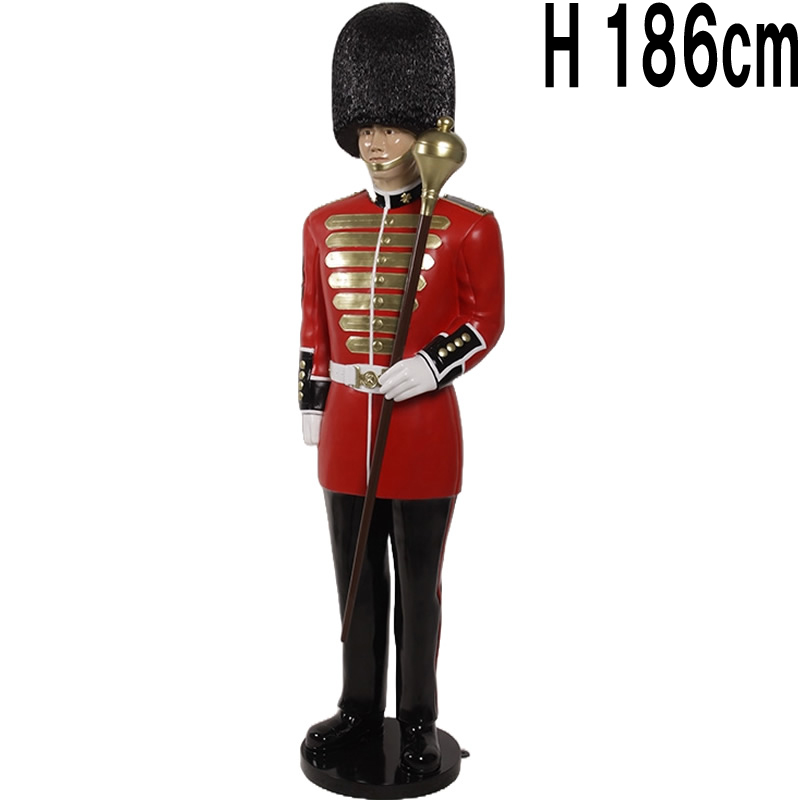 王位英国陸軍の立像 Royal Artillery Officer　FRPアートオブジェ 【商品番号：m-fr180175】