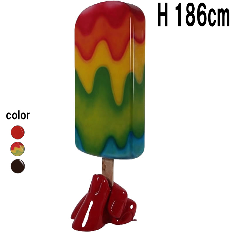 大きなアイスキャンディーレインボー Ice Cream Popsicle on Base 6ft Rainbow 【商品番号：m-fr180244RB】