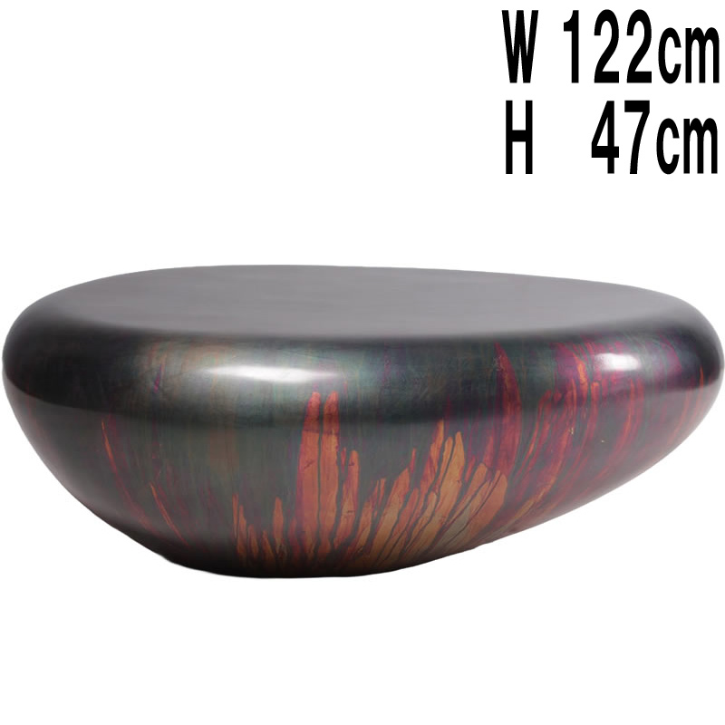 小石風テーブル / Pebble Coffee Table 48 x 38 x 18.5 H  FRPアートオブジェ 【商品番号：m-fr190026】