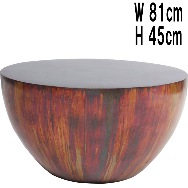 ティンパニー型テーブル / Timpani Coffee table 32 dia x 18 H  FRPアートオブジェ 【商品番号：m-fr190027】