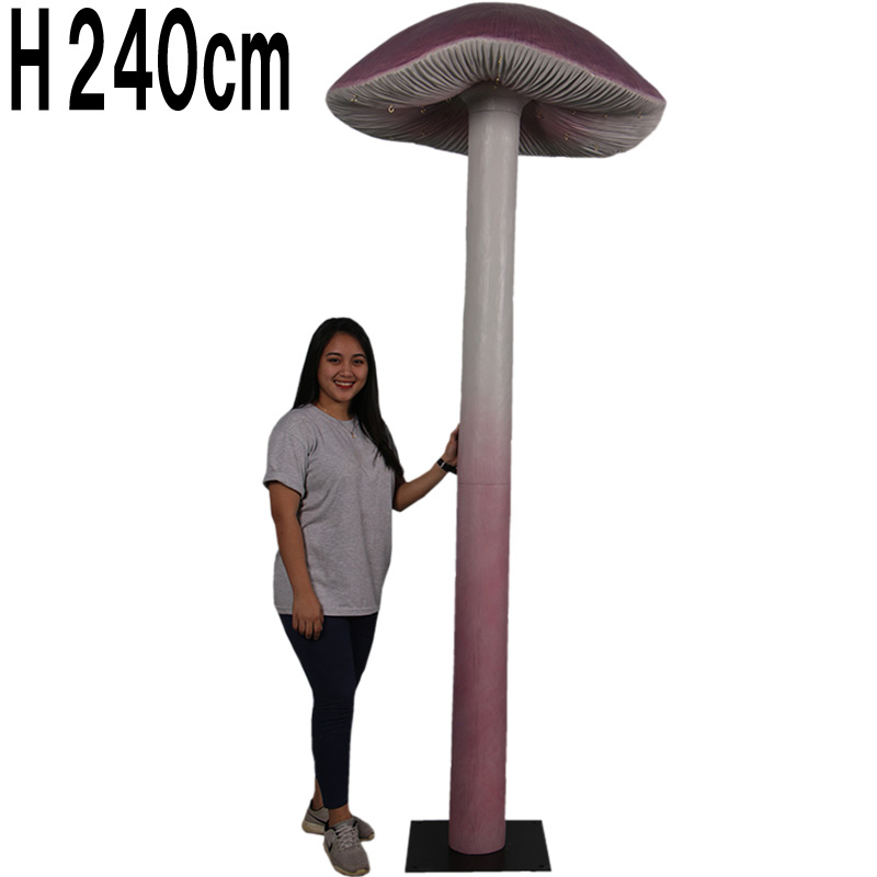 ライラックボンネットマッシュルームキノコ 240cm / Lilac Bonnet Mushroom  FRPアートオブジェ 【商品番号：m-fr190094】