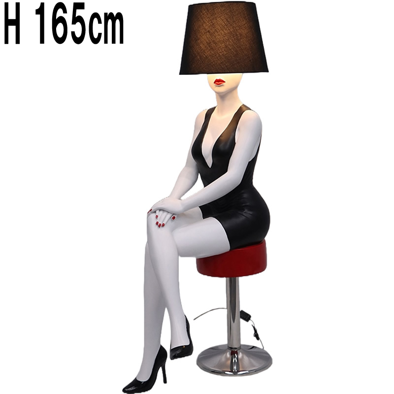 バーガール　スタンドライト Bar Lady Lumiere  FRPアートオブジェ 【商品番号：m-fr200125】