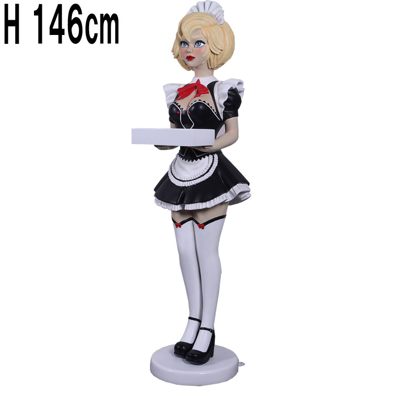 フレンチメイド立像オブジェ / French Maid 150cm - Anime  FRPアートオブジェ 【商品番号：m-fr210095】