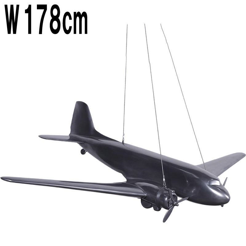 ダグラスレシプロ機 / DC-3 Scale Model - Aluminum  FRPアートオブジェ 【商品番号：m-fr210154】