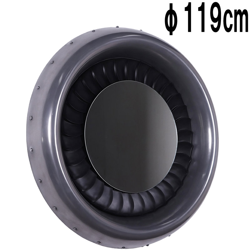 ジェットエンジンミラー / Jet Engine Mirror - PA&Black  FRPアートオブジェ 【商品番号：m-fr220035】