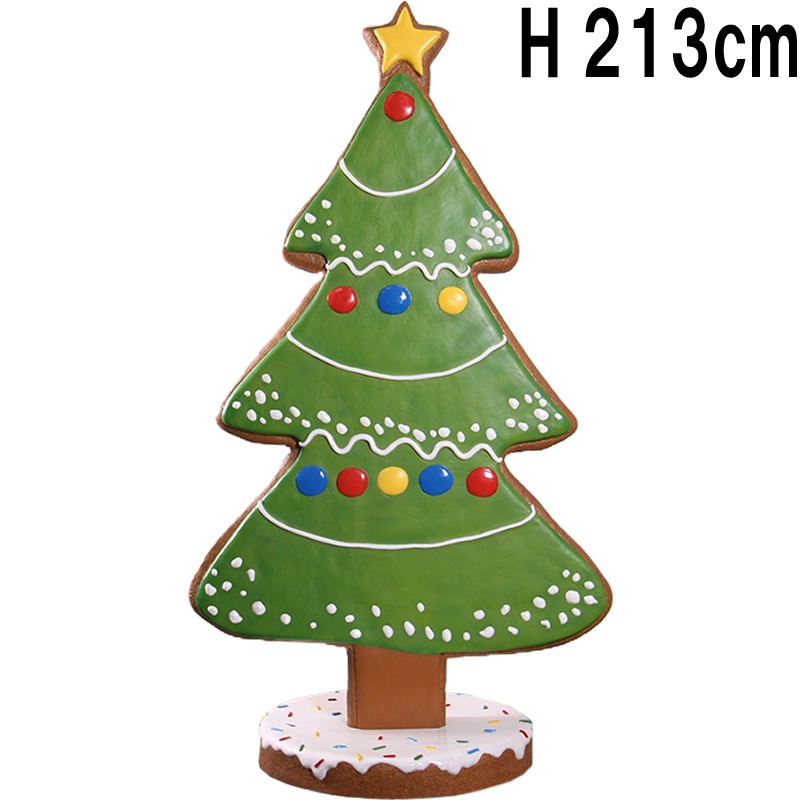 クッキーのクリスマスツリー Gingerbread Christmas Tree　FRPアートオブジェ 【商品番号：m-fr240217】