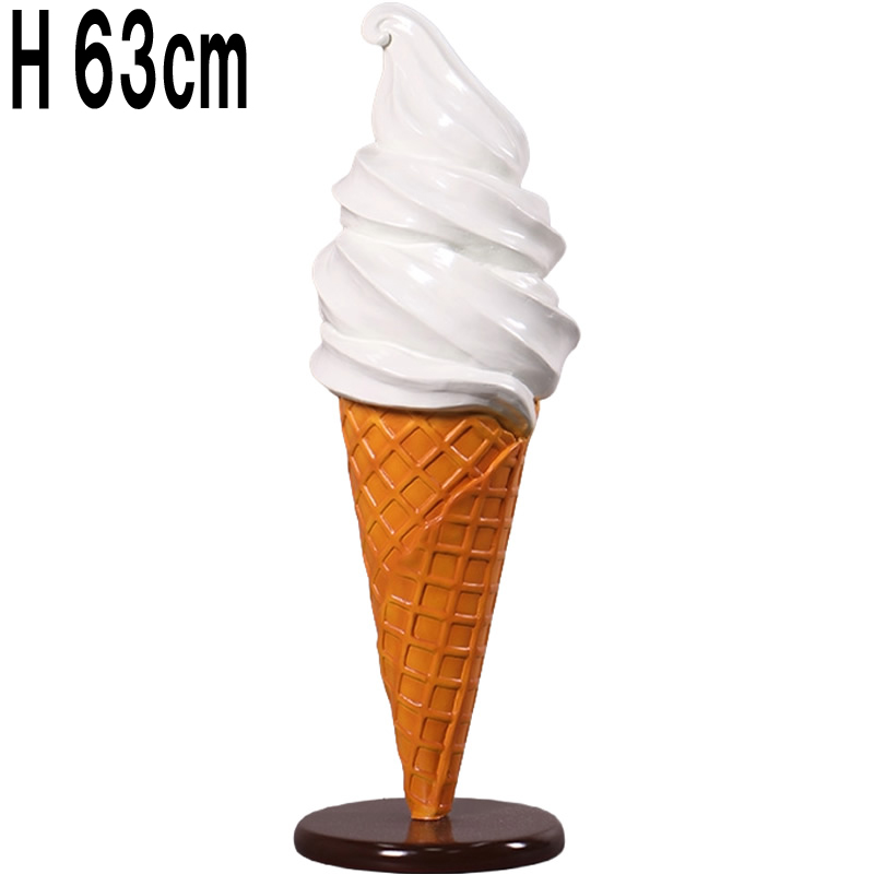 ソフトクリーム高さ63cm / Ice Cream 2ft - Soft Serve  FRPアートオブジェ 【商品番号：m-fr250117】