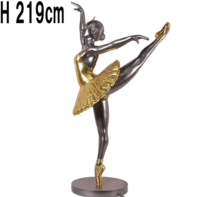 バレリーナ くるみ割り人形 デザイン2 / Ballerina Design 2 - Round base - GunMetFin&GL  FRPアートオブジェ 【商品番号：m-fr250128】