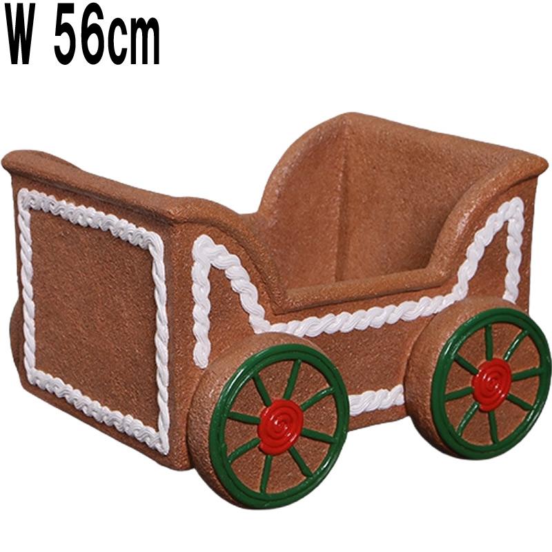 ジンジャーブレッド 貨車トレイン / Gingerbread Cart Version2Finish  FRPアートオブジェ 【商品番号：m-fr250166】