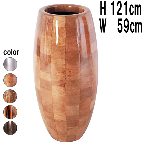 鼓型プランター（バナナ皮柄） / Elonga Planter 47x120cm FRPアートオブジェ 【商品番号：m-fr3BA120】