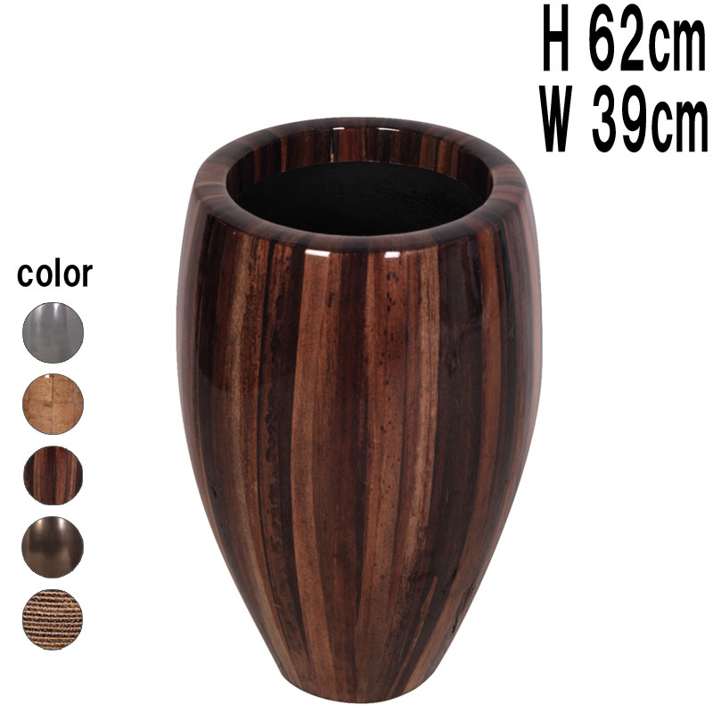 フルート型プランター（アバカ皮柄） / Classic Planter 38x60cm FRPアートオブジェ 【商品番号：m-fr4AB61】