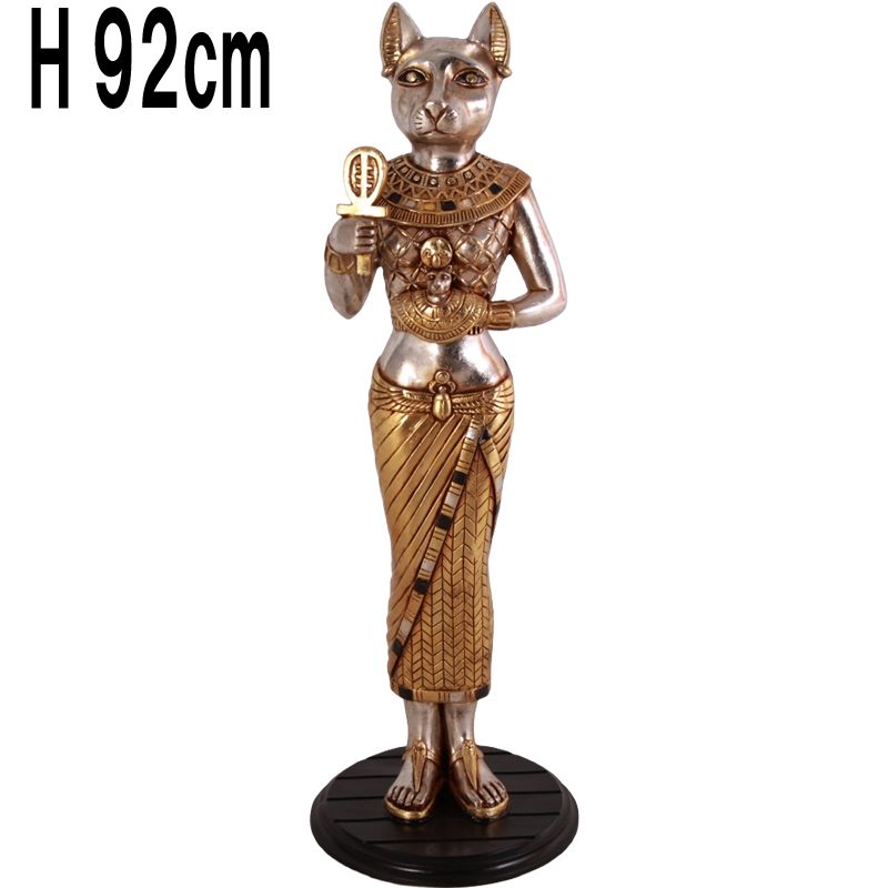 古代エジプト猫バステト神 立像 / EGYPTIAN CAT STANDING 3FT.  FRPアートオブジェ 【商品番号：m-frafecs】
