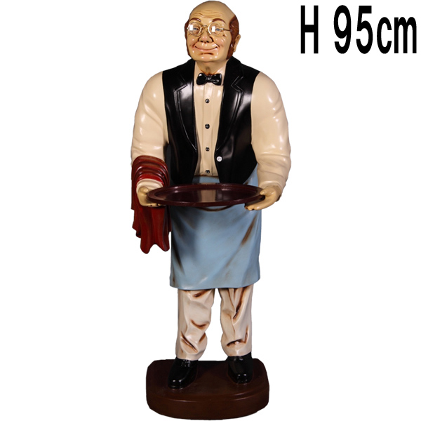老ウェイター / OLD MAN WAITER 3　FRPアートオブジェ 【商品番号：m-frHFOW3】