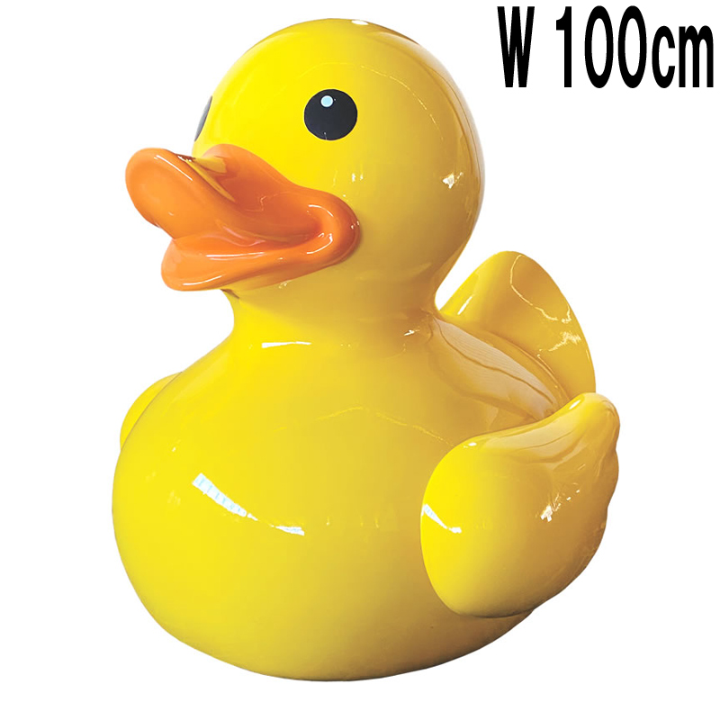 おおきな黄色いアヒルちゃんオブジェ FRPアートオブジェ【商品番号：m-frp-duck】