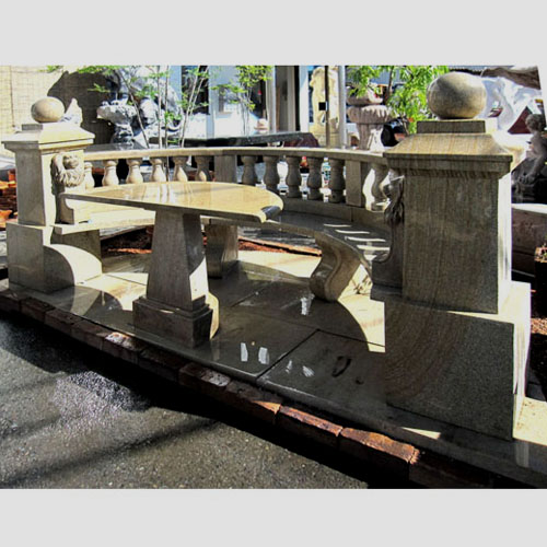 彫刻　テーブル　ベンチ