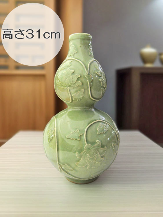 中国美術　骨董　青龍　花瓶　置き物 景徳鎮の花瓶/中国/龍/花柄/骨董 | 骨董・アンティークのオンライン
