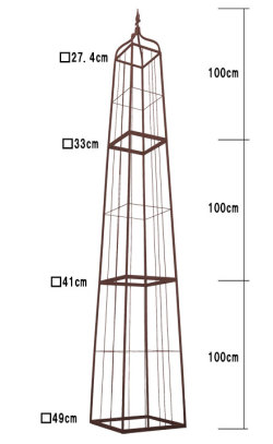 アイアンのオベリスクMO-11-11-3で花のタワーを楽しんでいただけます。