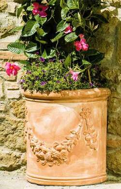 イタリア製 テラコッタプランター 壁置きフェストナート Cod.19 4166