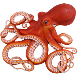 たこタコページ 壁掛け用 巨大なタコ Octopus Wall Decor FRPアートオブジェ【商品番号