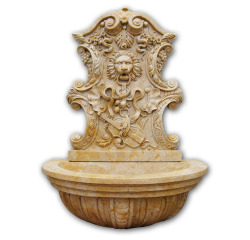 壁泉・噴水 ライオン壁泉の販売です。天然大理石彫刻の噴水です。