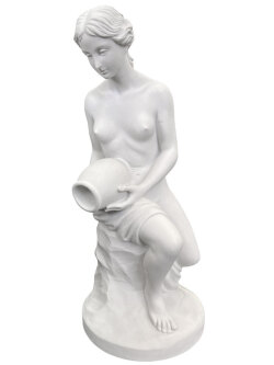 イタリア製 コスモラックス 水瓶を持つ女性 石像 大理石彫塑